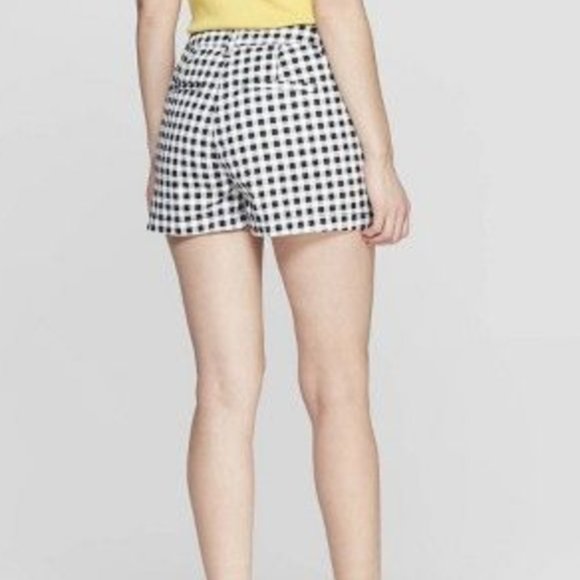 A New Day Women's Gingham High Rise Chino Shorts - Picture 6 of 9